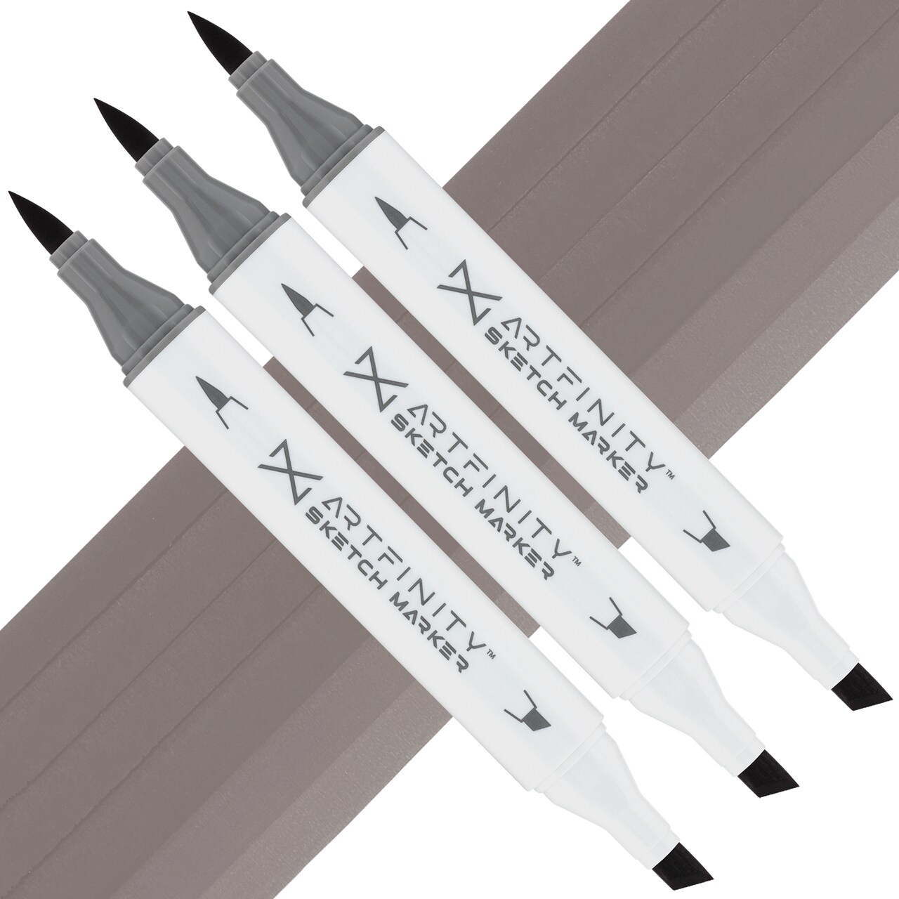 Artfinity Sketch Marker Sets - Set of 3 - Neutral Gray, Vibrant, Professional, Dye-Based Alcohol Markers for Artists, Drawing, Travel, & More